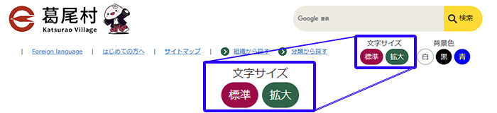 文字を拡大するイメージ画像