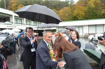 村長お見送り