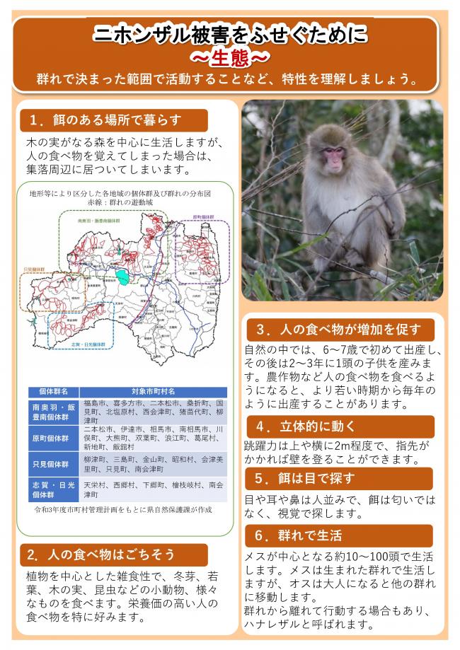 ニホンザル被害を防ぐために～生態～