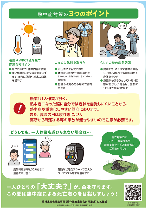 熱中症対策の3つのポイント
