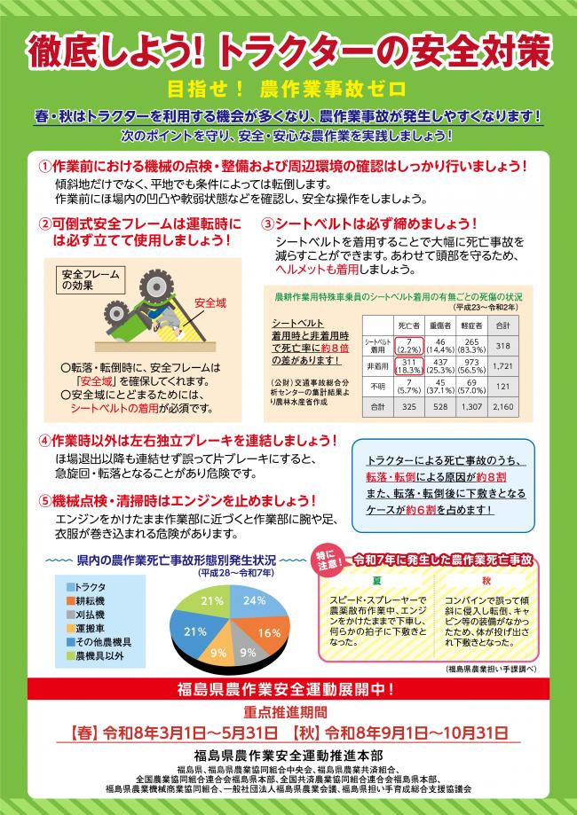 農作業事故防止チラシ